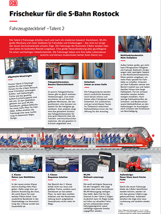 Miniatur des Fahrzeugsteckbriefs zu den TALEN-Fahrzeugen der S-Bahn Rostock