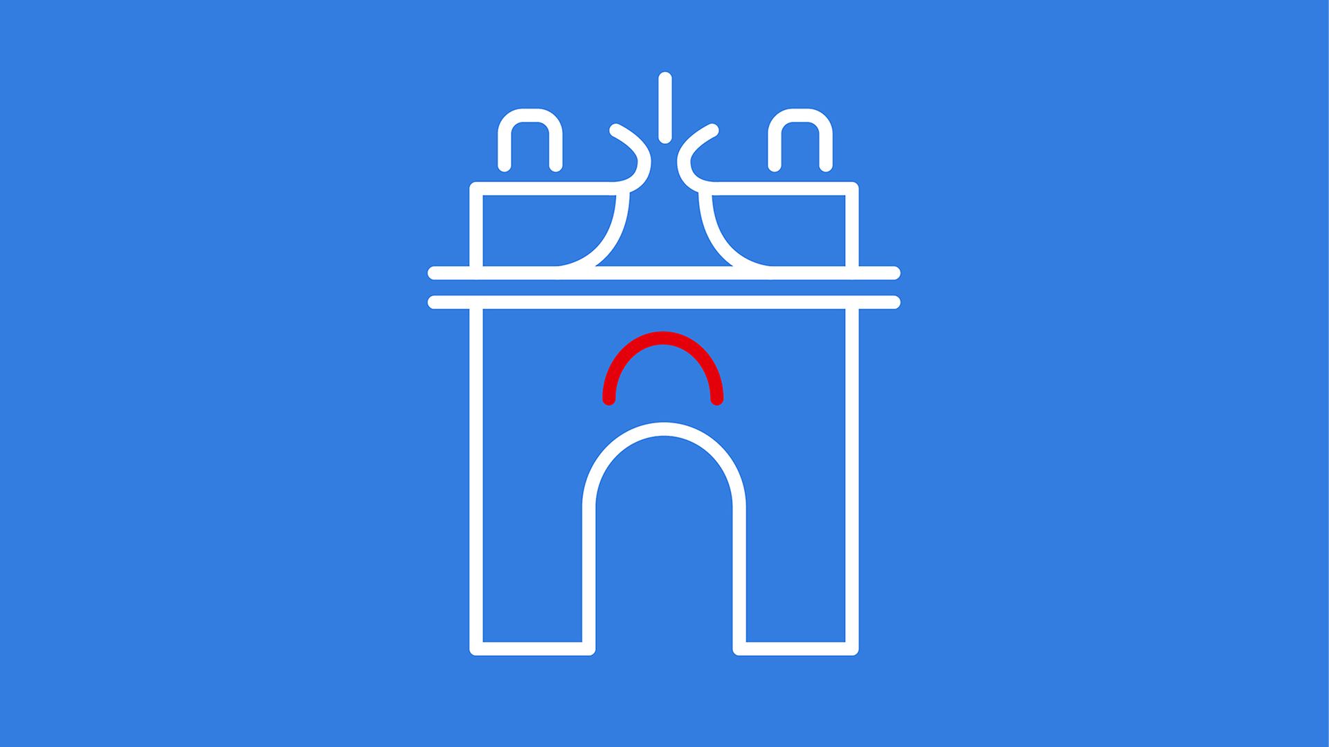 Stilisierte Grafik des Stettiner Stadttors