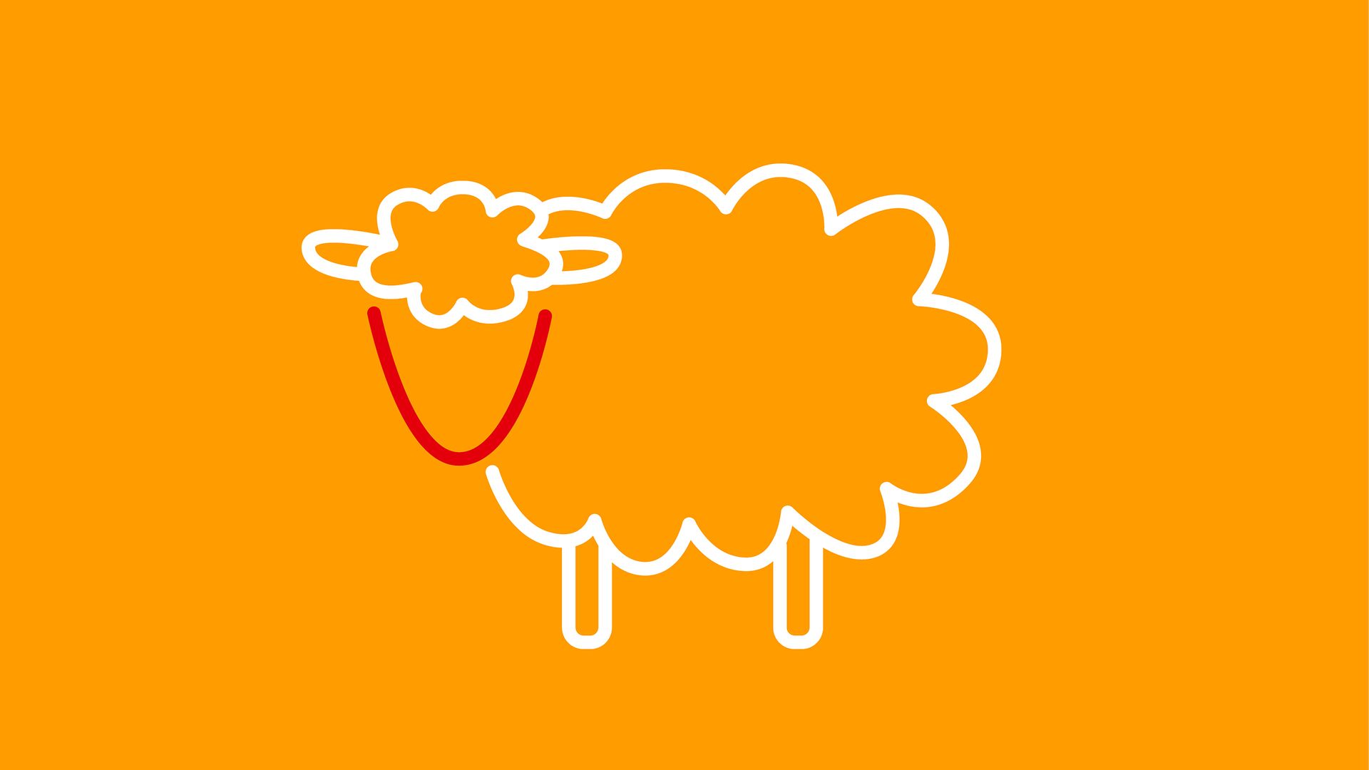Stilisierte Grafik eines Schafs